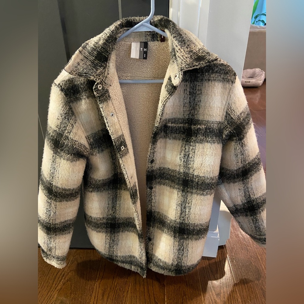 Kith Black and Cream Fleece Jacket